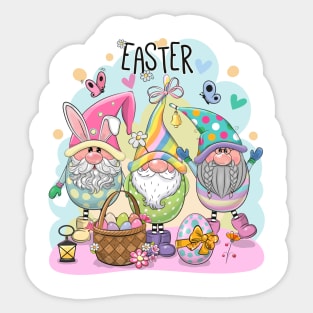 Cute Easter Gnomes illustration Sticker